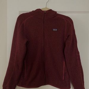 S full zip Maroon Patagonia Hooded Better Sweater